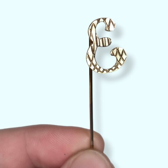 (2/$20) V. Letter "E" Stick Pin - Picture 3 of 5